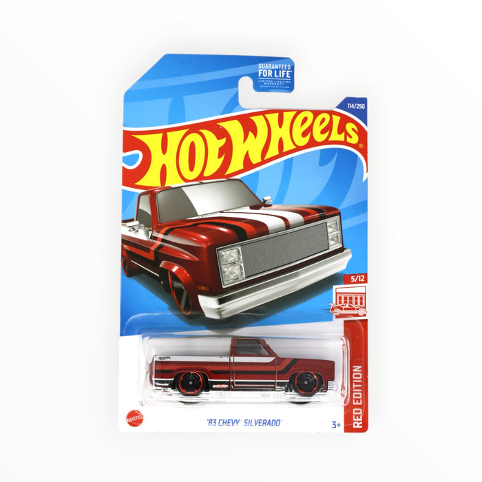 Hot Wheels '83 Chevy Silverado (Red Edition) Mainline (2022) 114/250