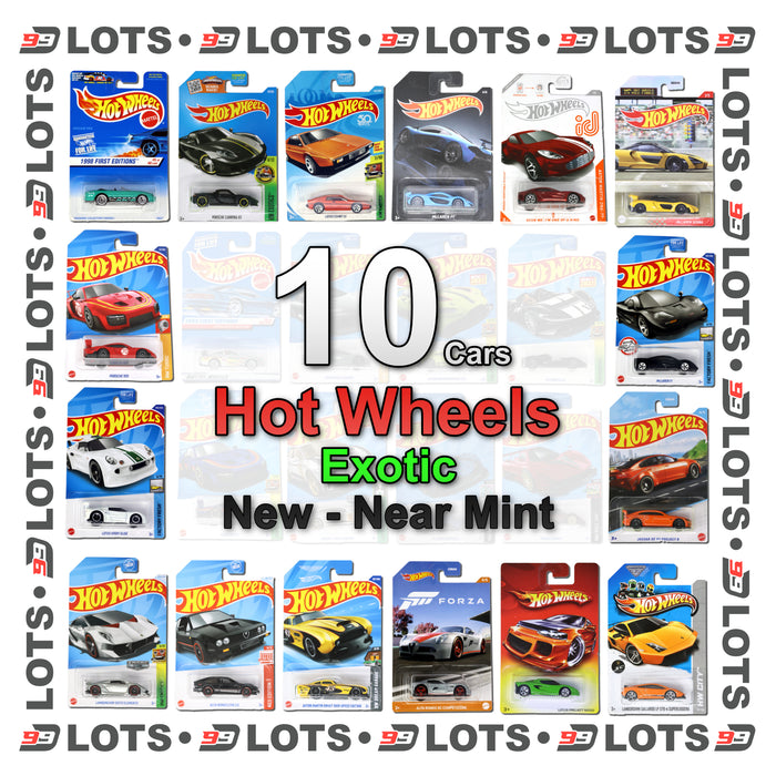 99Diecast Hot Wheels Lot - Exotics Cars - New Near Mint - Choose Your Lot Size