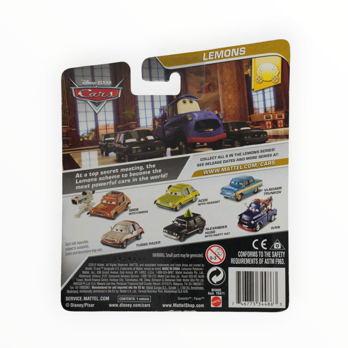 Disney Pixar Cars Alexander Hugo with Party Hat - Mainline (2014)
