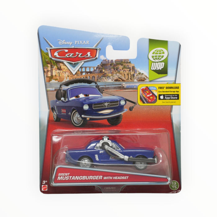 Disney Pixar Cars Brent Mustangburger with Headset - Mainline (2015)