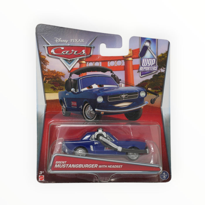 Disney Pixar Cars Brent Mustangburger with Headset - Mainline (2017)