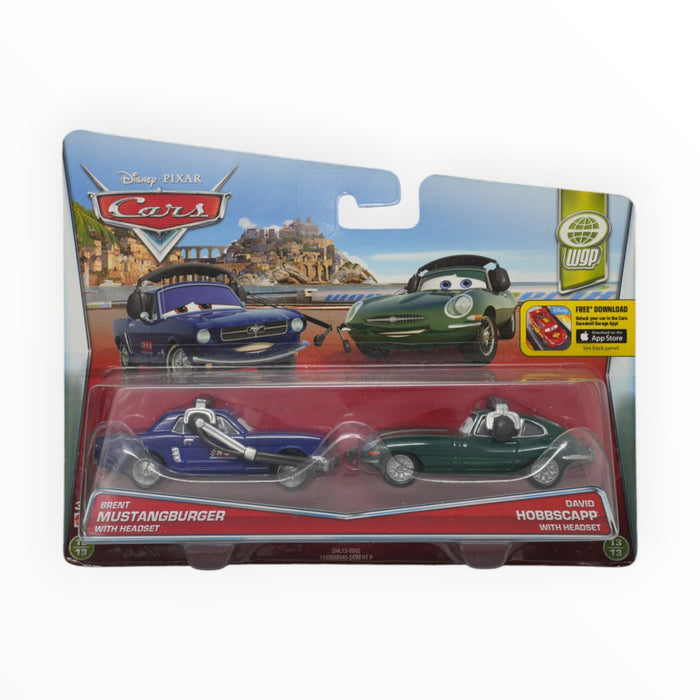 Disney Pixar Cars Brent Mustangburger with Headset / David Hobbscapp with Headset - Mainline: 2-Packs (2016)