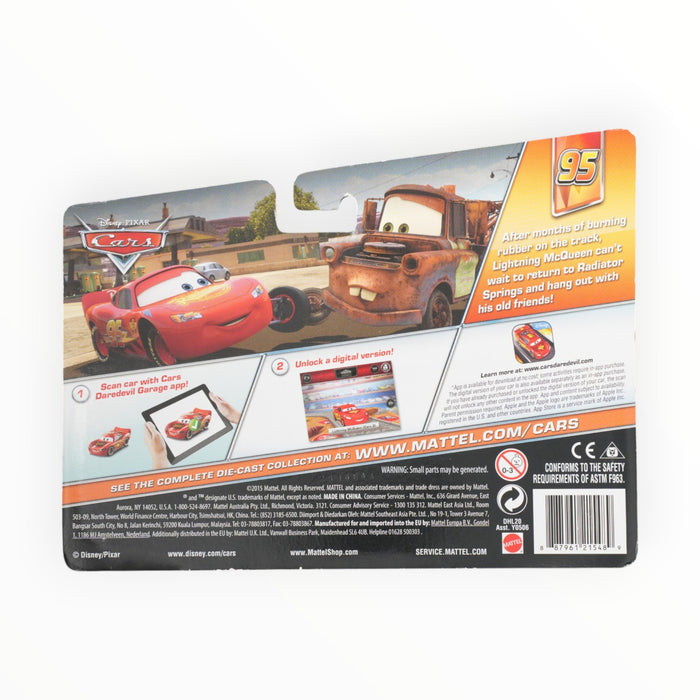 Disney Pixar Cars Mater with No Tires / Lightning McQueen with No Tires - Mainline: 2-Packs (2016)