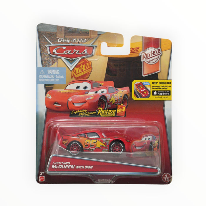 Disney Pixar Cars Lightning McQueen with Sign - Mainline (2016)