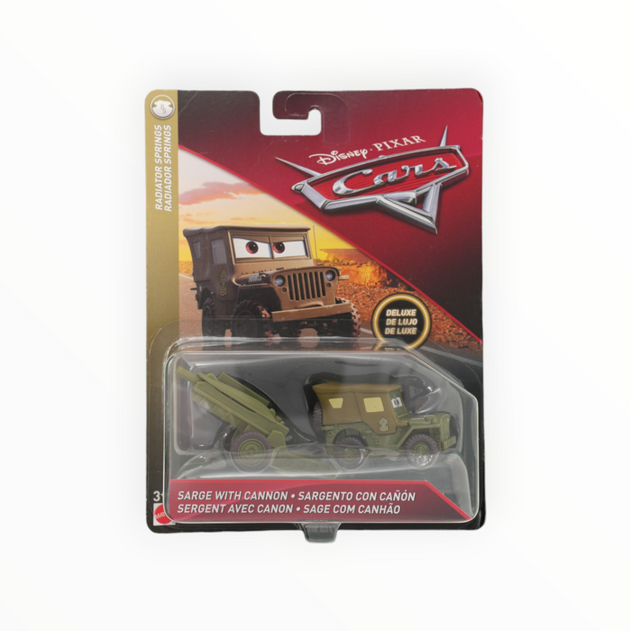 Disney Pixar Cars Sarge with Cannon (Deluxe) Mainline (2018)