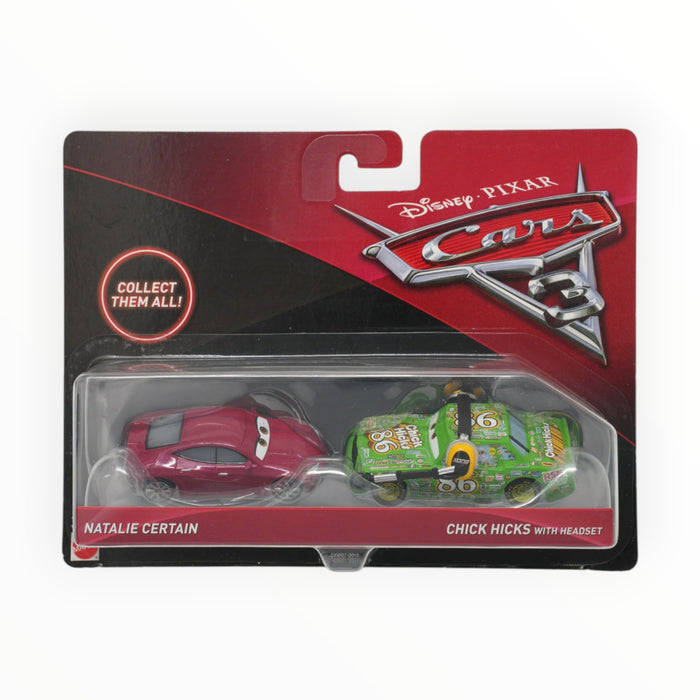 Disney Pixar Cars Natalie Certain / Chick Hicks with Headset - Cars 3: 2-Packs (2017)