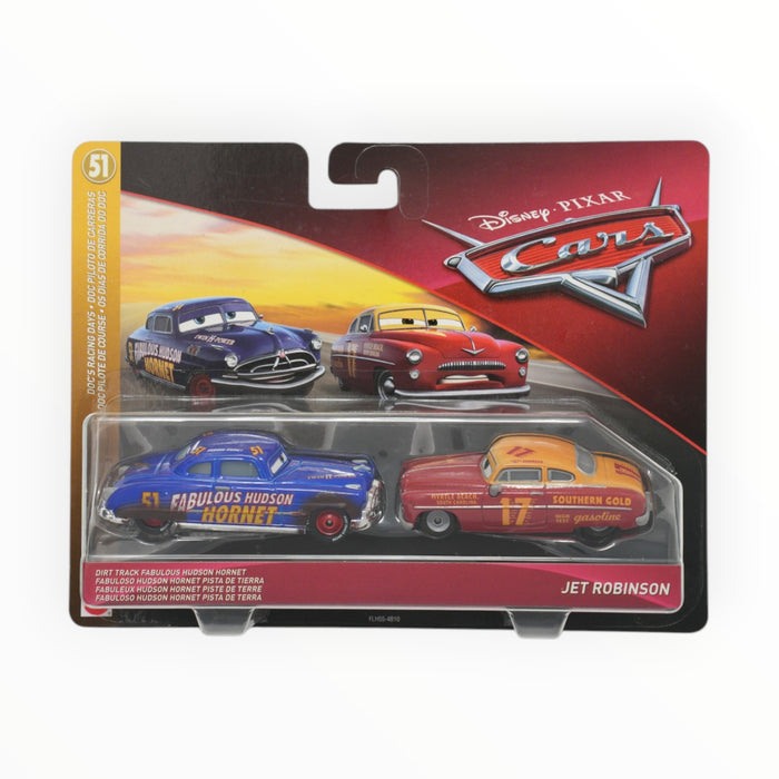Disney Pixar Cars Dirt Track Fabulous Hudson Hornet / Jet Robinson - Mainline: 2-Packs (2019)