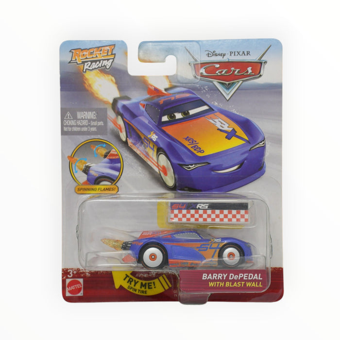 Disney Pixar Cars Barry DePedal with Blast Wall - Rocket Racing (2020)