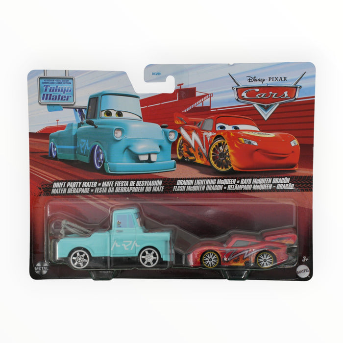 Disney Pixar Cars Drift Party Mater / Dragon Lightning McQueen - Mainline: 2-Packs (2023)