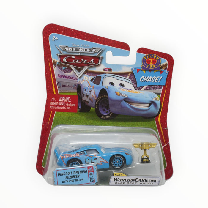 Disney Pixar Cars Dinoco Lightning McQueen with Piston Cup (Chase) Lenticular Eyes (2009)