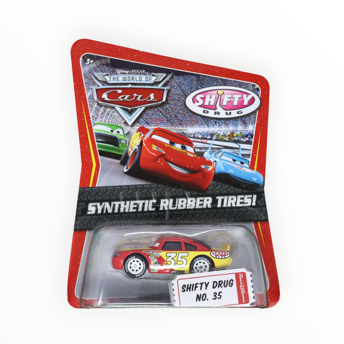 Disney Pixar Cars Shifty Drug No. 35 - Synthetic Rubber Tires (2009)