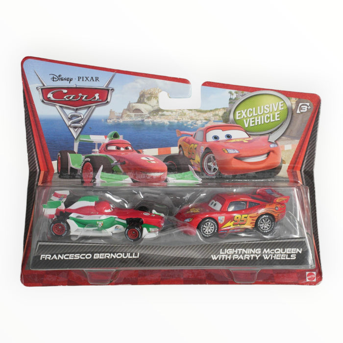 Disney Pixar Cars Lightning McQueen with Party Wheels / Francesco Bernoulli - Mainline: 2-Packs