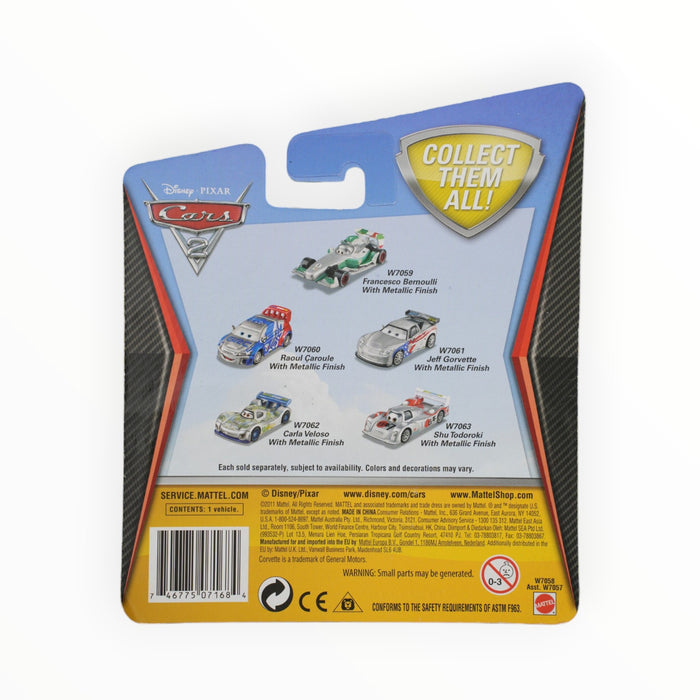 Disney Pixar Cars Lightning McQueen with Metallic Finish - Silver Racer Series (2012)