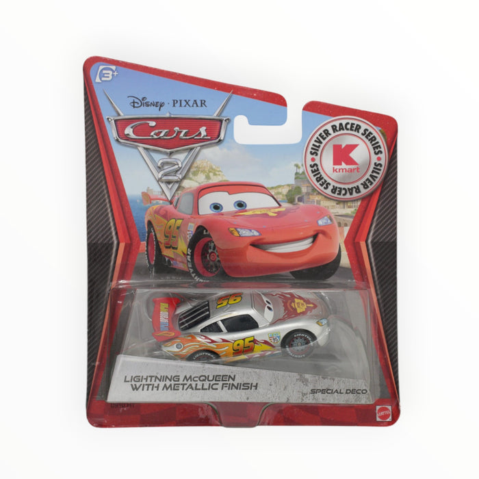 Disney Pixar Cars Lightning McQueen with Metallic Finish - Silver Racer Series (2012)