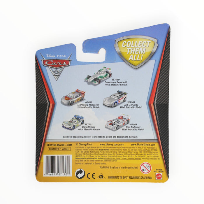 Disney Pixar Cars Raoul ÇaRoule with Metallic Finish - Silver Racer Series (2012)