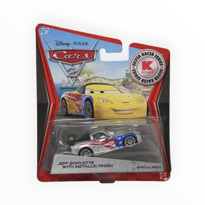 Disney Pixar Cars Jeff Gorvette with Metallic Finish - Silver Racer Series (2012)