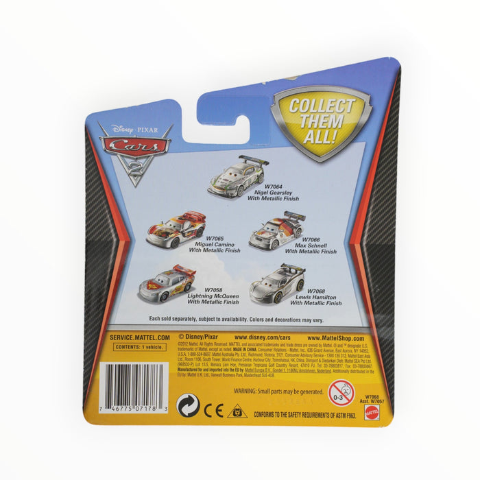 Disney Pixar Cars Lewis Hamilton with Metallic Finish - Silver Racer Series (2012)