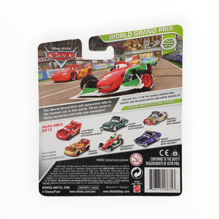Disney Pixar Cars Brent Mustangburger with Headset - Mainline (2013)