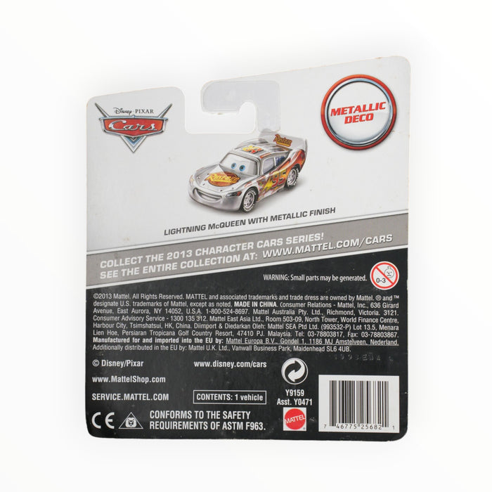 Disney Pixar Cars Lightning McQueen with Metallic Finish - Silver Racer Series (2013)