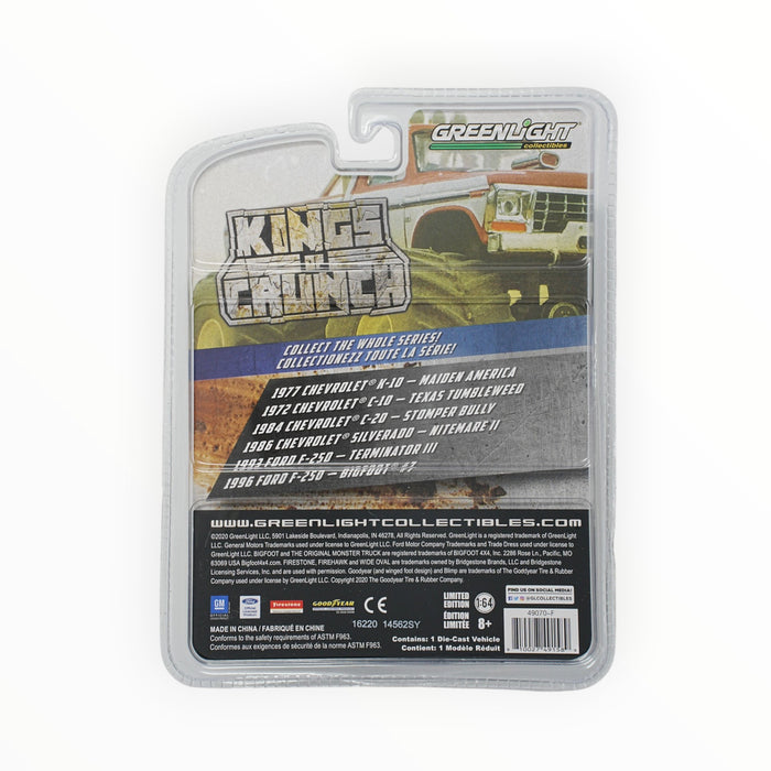 GreenLight 1996 Ford F-250 - Bigfoot #7 (Red Chase - Chase) Kings of Crunch (2020)