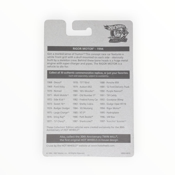 Hot Wheels Rigor Motor - 30th Anniversary (1998)