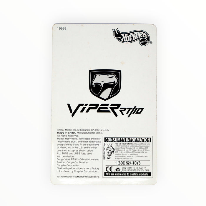 Hot Wheels Dodge Viper RT/'10 (All Tune & Lube) Promo (1998)