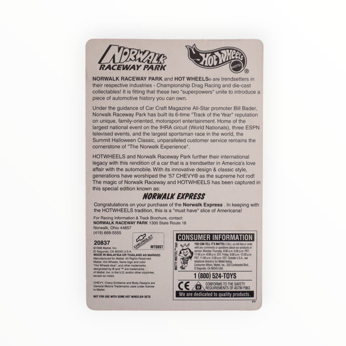 Hot Wheels '57 Chevy (Norwalk Raceway Park Special Edition) Special Edition (1998)