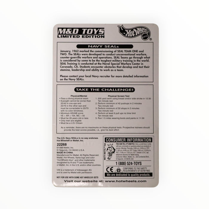 Hot Wheels VW Drag Bus (US Navy SEALs) Promo (1999)