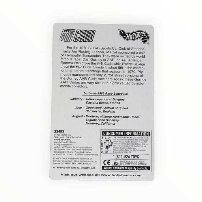 Hot Wheels AAR Cuda (All American Racing) Promo (1999)
