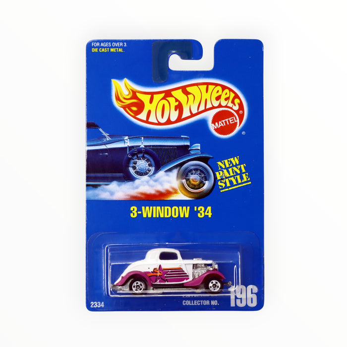 Hot Wheels 3-Window '34 - Mainline (1991) #196