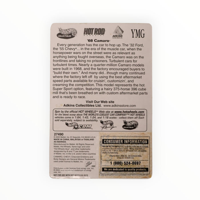 Hot Wheels '68 Camaro - Adkins Collectibles (2000)