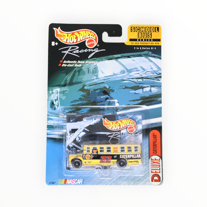 Hot Wheels School Bus (#22, Caterpillar) Pro Racing (2000)