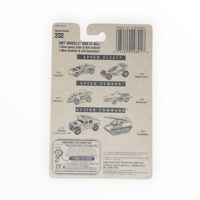 Hot Wheels Lamborghini Countach - Mainline (1993) #232