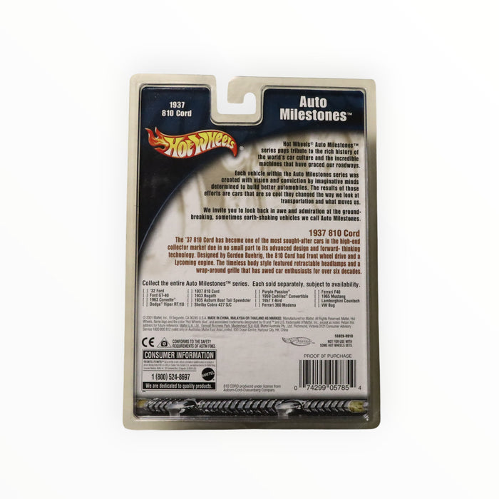 Hot Wheels 1937 810 Cord - Auto Milestones (2002)