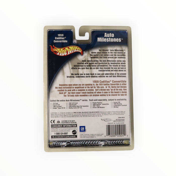 Hot Wheels 1959 Cadillac Convertible - Auto Milestones (2002)