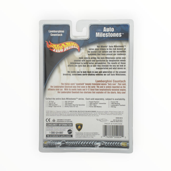Hot Wheels Lamborghini Countach - Auto Milestones (2002)