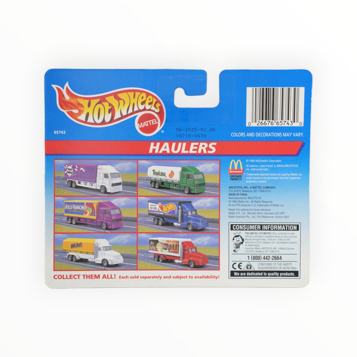 Hot Wheels Standard Box Truck (Dunlop Team Racing) Haulers (1997)
