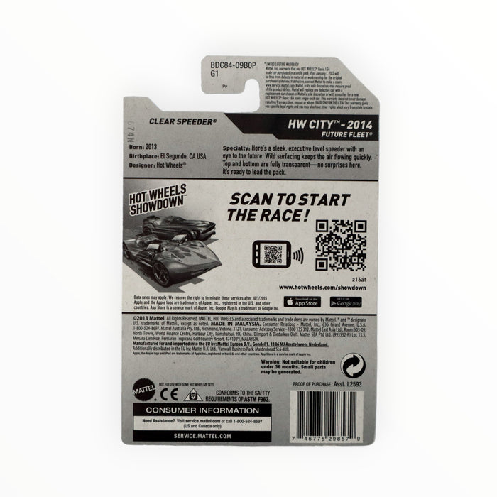 Hot Wheels Clear Speeder - Mainline (2014) 58/250