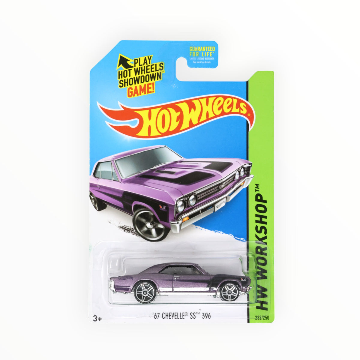 Voiture Miniature Hot Wheels 1/64 - Chevrolet Chevelle SS 396 1967 - Édition Mainline 2014 #232/250 - Occasion