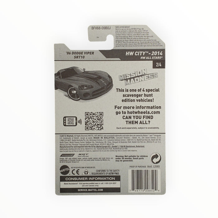 Hot Wheels '06 Dodge Viper SRT10 - Mainline (2014)