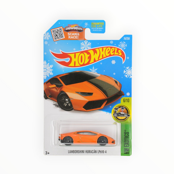 Hot Wheels Lamborghini Huracán LP 610-4 (Snowflake Card) Mainline (2016) 76/250