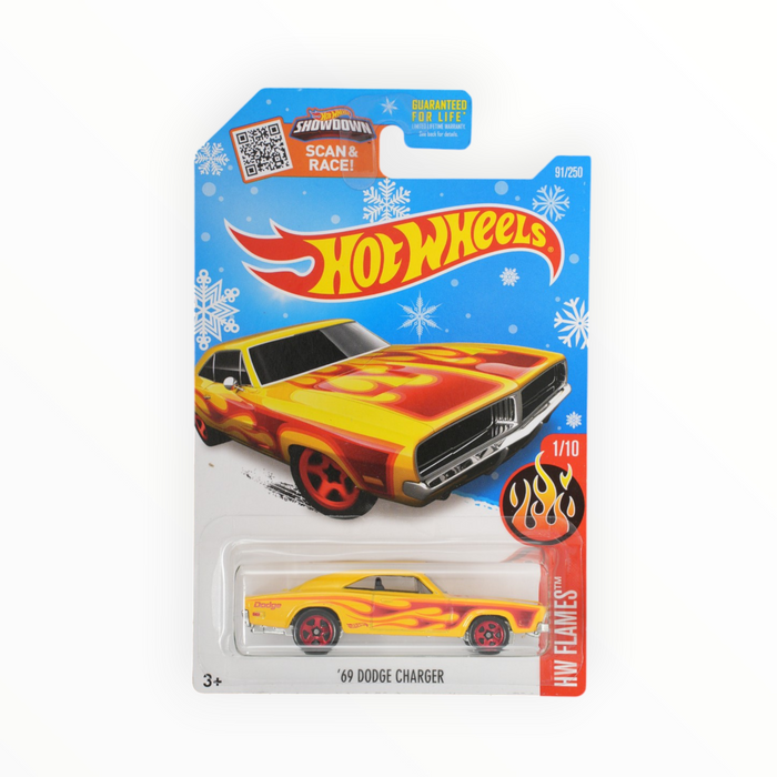 Hot Wheels '69 Dodge Charger (Snowflake Card) Mainline (2016) 91/250