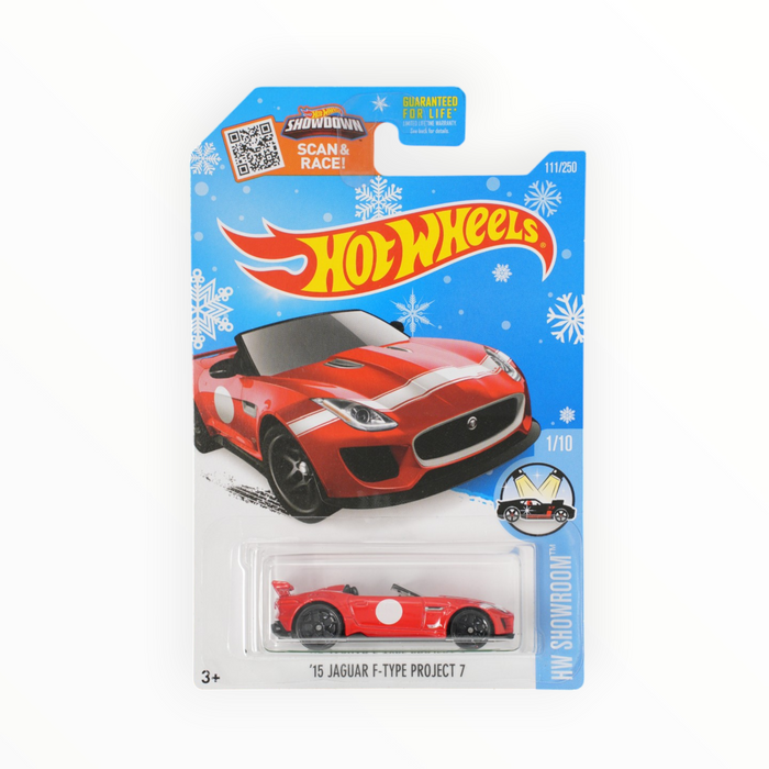 Hot Wheels '15 Jaguar F-Type Project 7 (Snowflake Card) Mainline (2016) 111/250