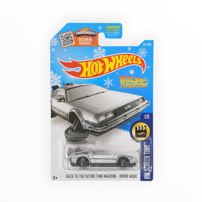 Hot Wheels Back to the Future Time Machine - Hover Mode (Snowflake Card) Mainline (2016) 221/250