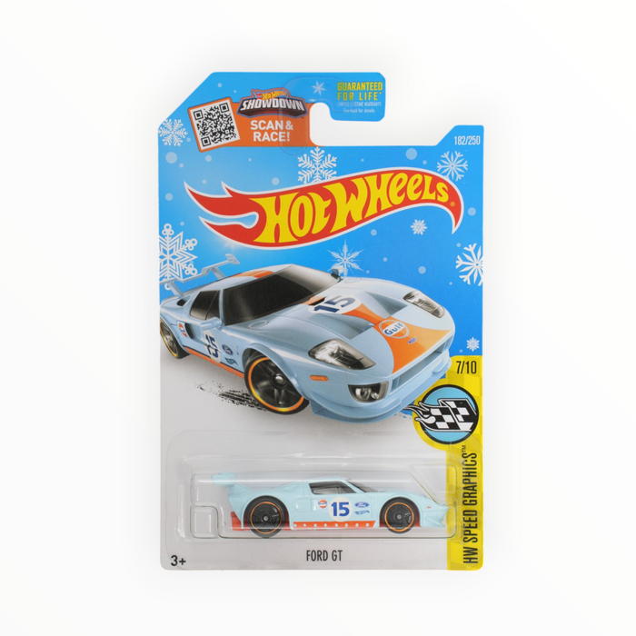 Hot Wheels Ford GT (Snowflake Card) Mainline (2016) 182/250