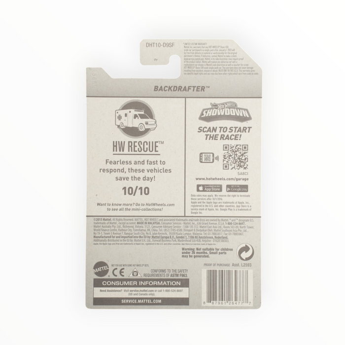 Hot Wheels Backdrafter (Snowflake Card) Mainline (2016) 220/250