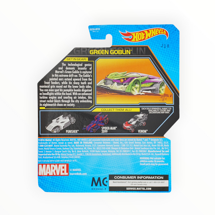 Hot Wheels Green Goblin - Character Cars (2016) #34