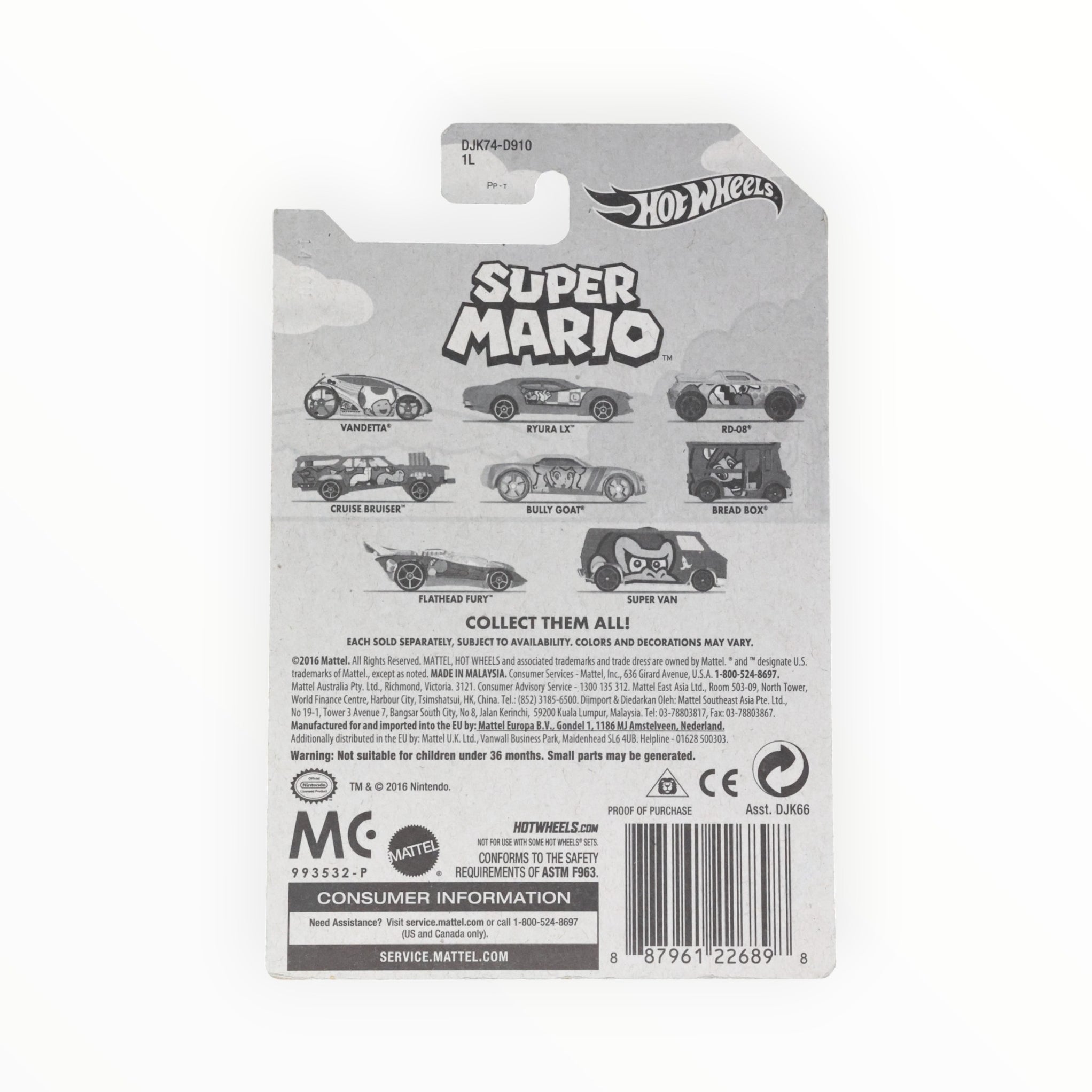 home hot wheels rd 08 wario super mario 2016 3 / 8
