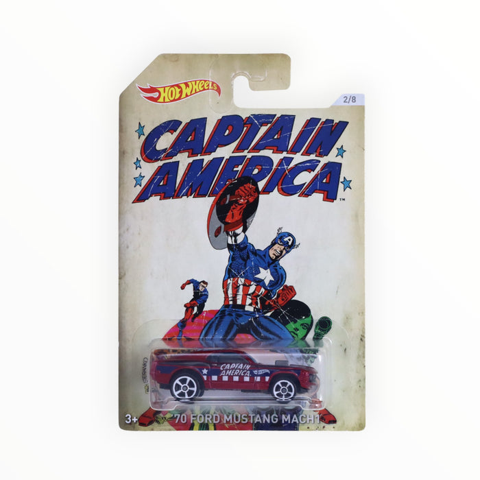 Hot Wheels '70 Ford Mustang Mach 1 - Captain America: 75 Anniversary (2016) 2/8