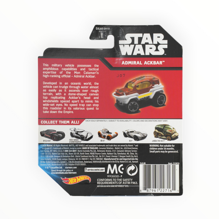 Hot Wheels Admiral Ackbar - Character Cars #25